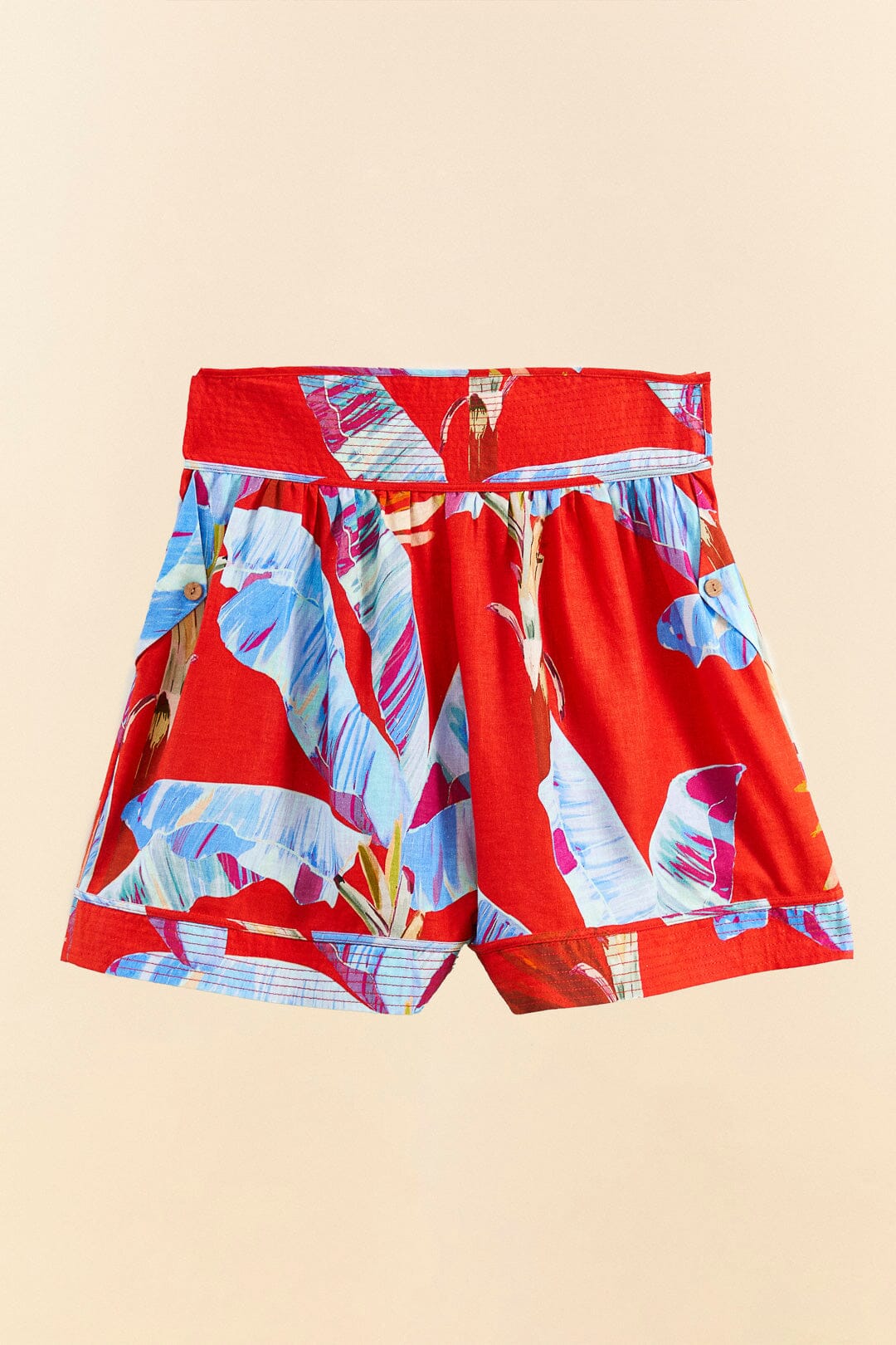 Farm Rio Red Sweet Jungle Organic Cotton Shorts