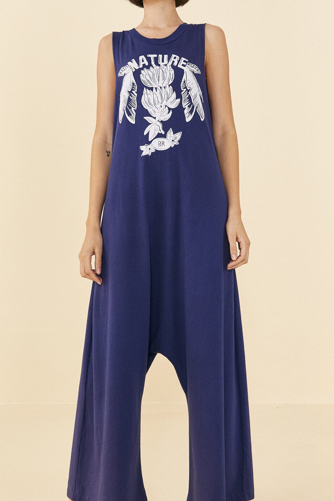  Navy Blue Nature Organic Cotton Jumpsuit