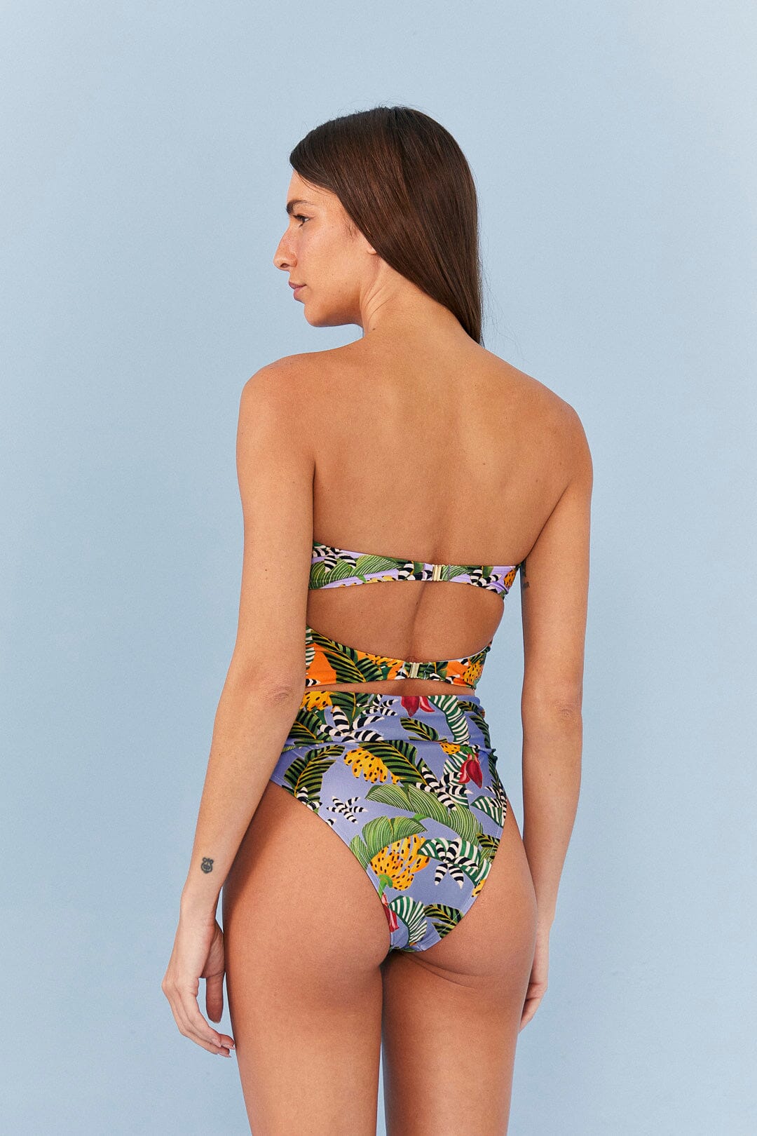 Farm Rio Striped Bananas One Piece Swimsuit