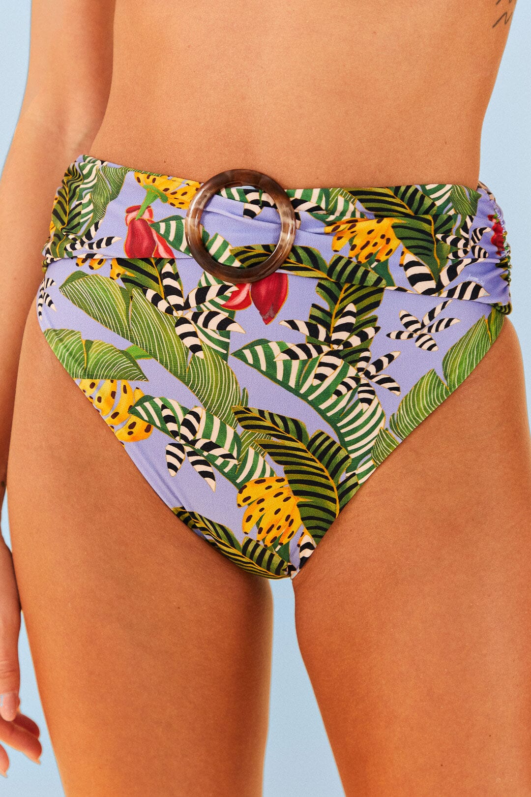 Farm Rio Striped Bananas One Piece Swimsuit