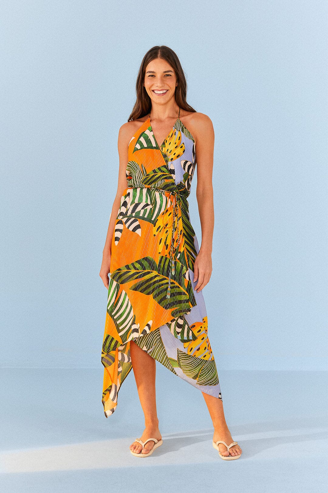 Farm Rio Striped Bananas Cover Up