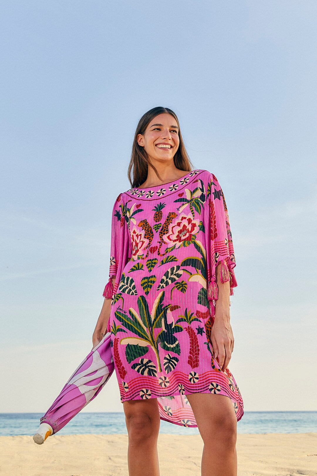 Farm Rio Pink Leopard Forest Cover Up