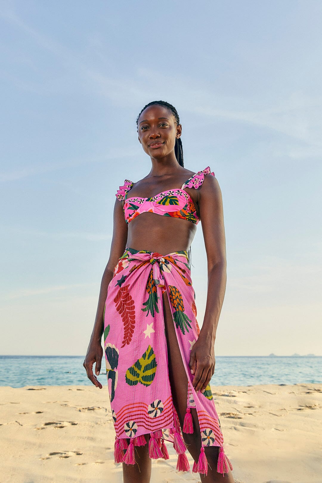 Farm Rio Pink Leopard Forest Sarong