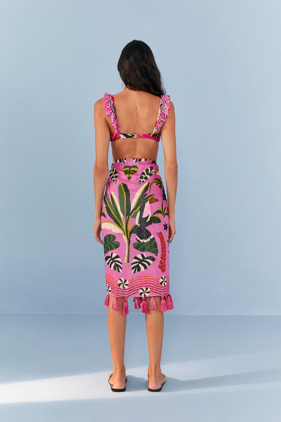 Farm Rio Pink Leopard Forest Sarong