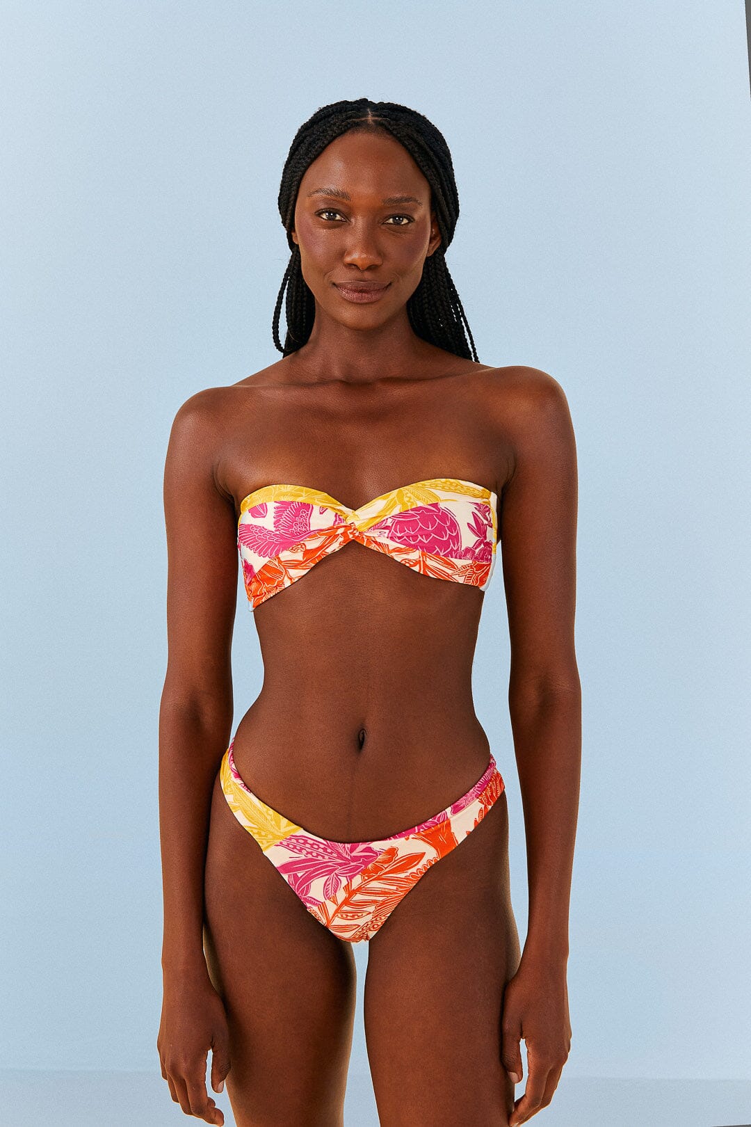 Farm Rio Tropical Woodcut High Leg Bikini Bottom
