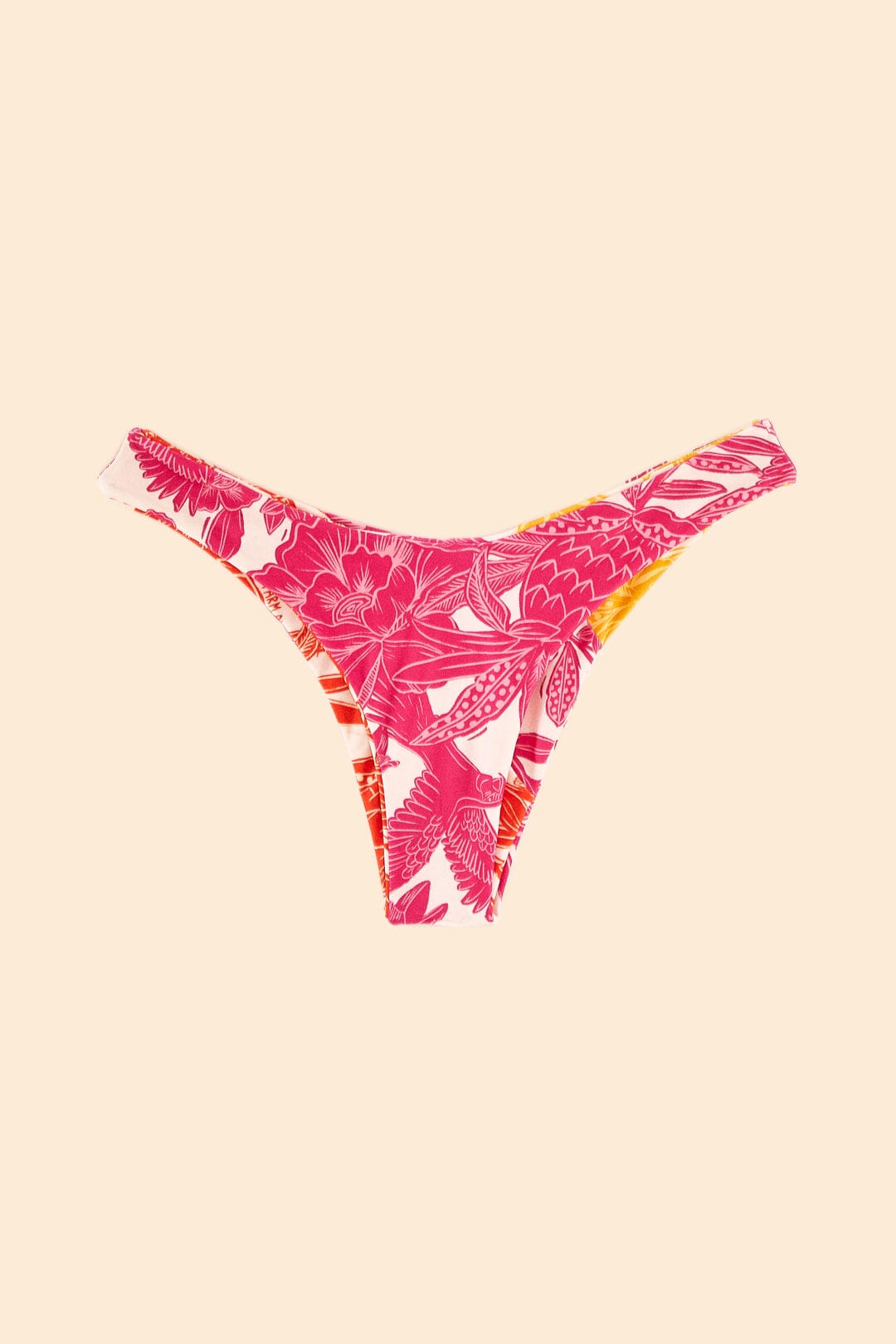 Farm Rio Tropical Woodcut High Leg Bikini Bottom