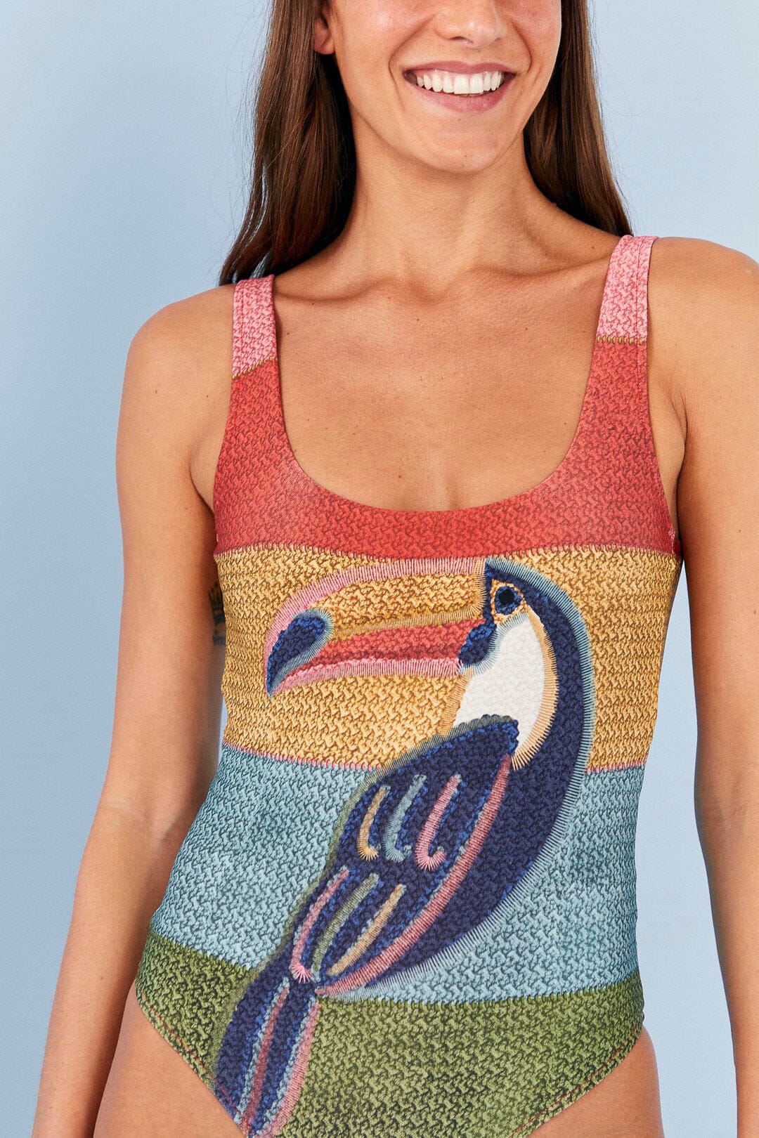 Farm Rio Wonderful Toucans One Piece Swimsuit
