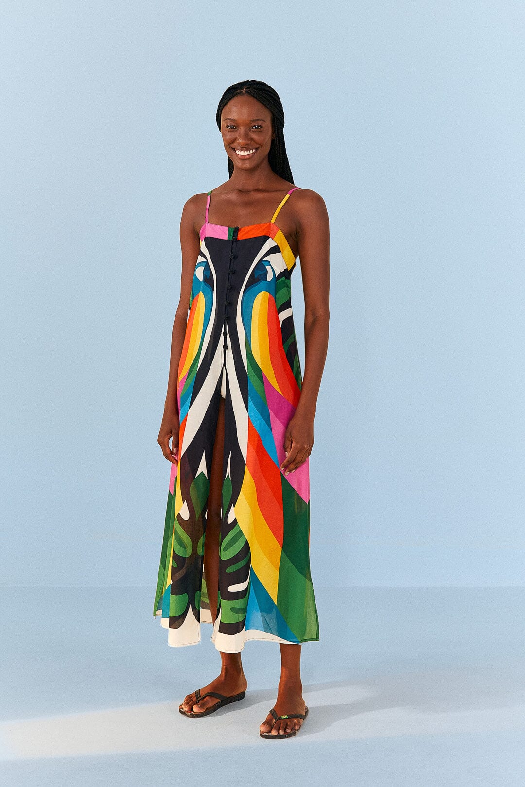 Farm Rio Macaw Stripes Cover Up
