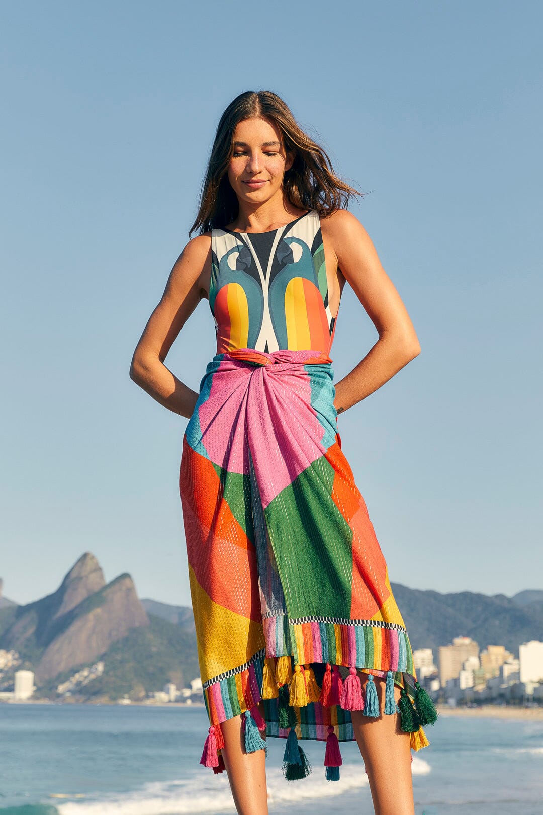 Farm Rio Macaw Stripes Sarong