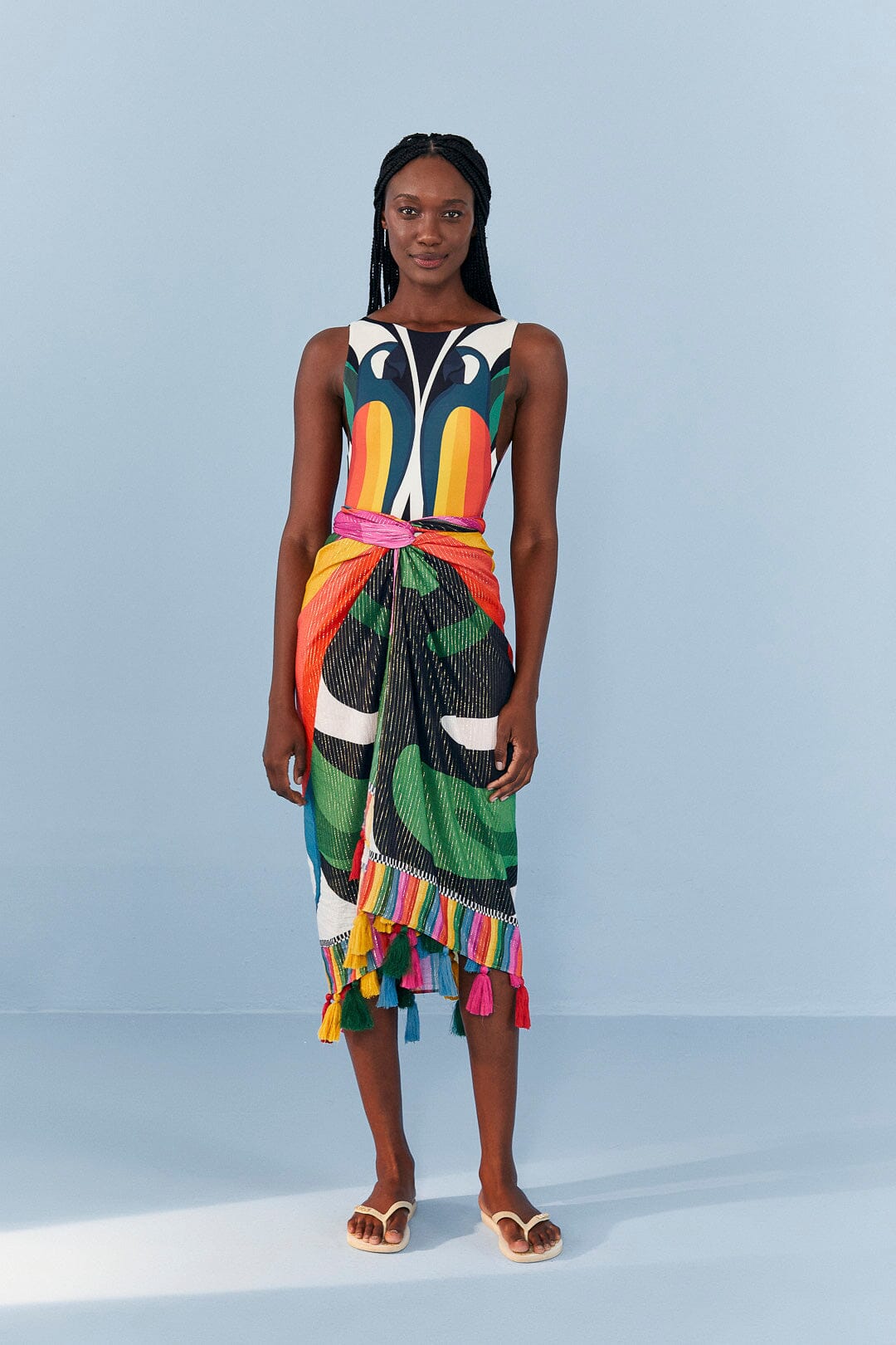 Farm Rio Macaw Stripes Sarong