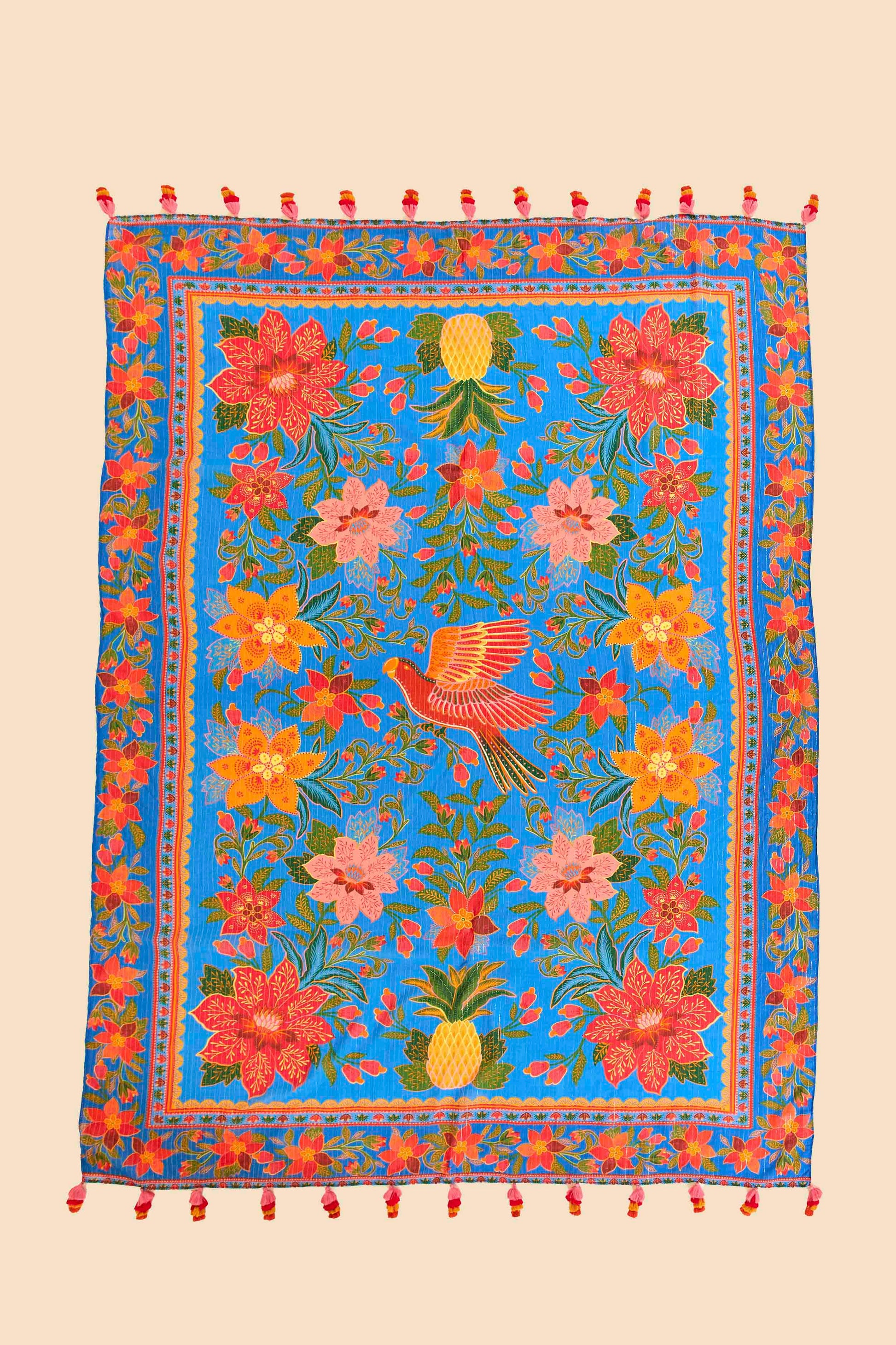 Farm Rio Blue Tropical Tapestry Sarong
