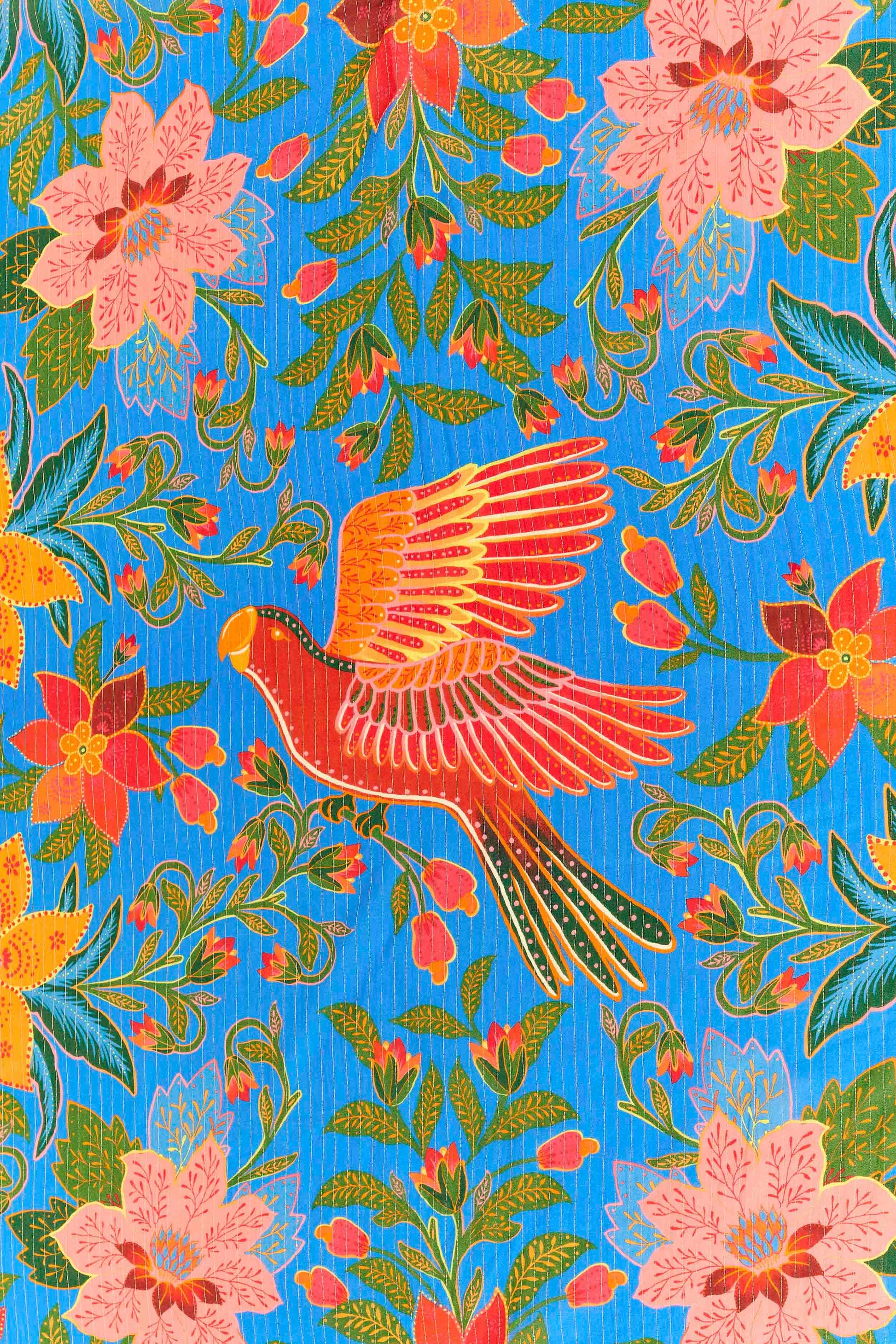 Farm Rio Blue Tropical Tapestry Sarong