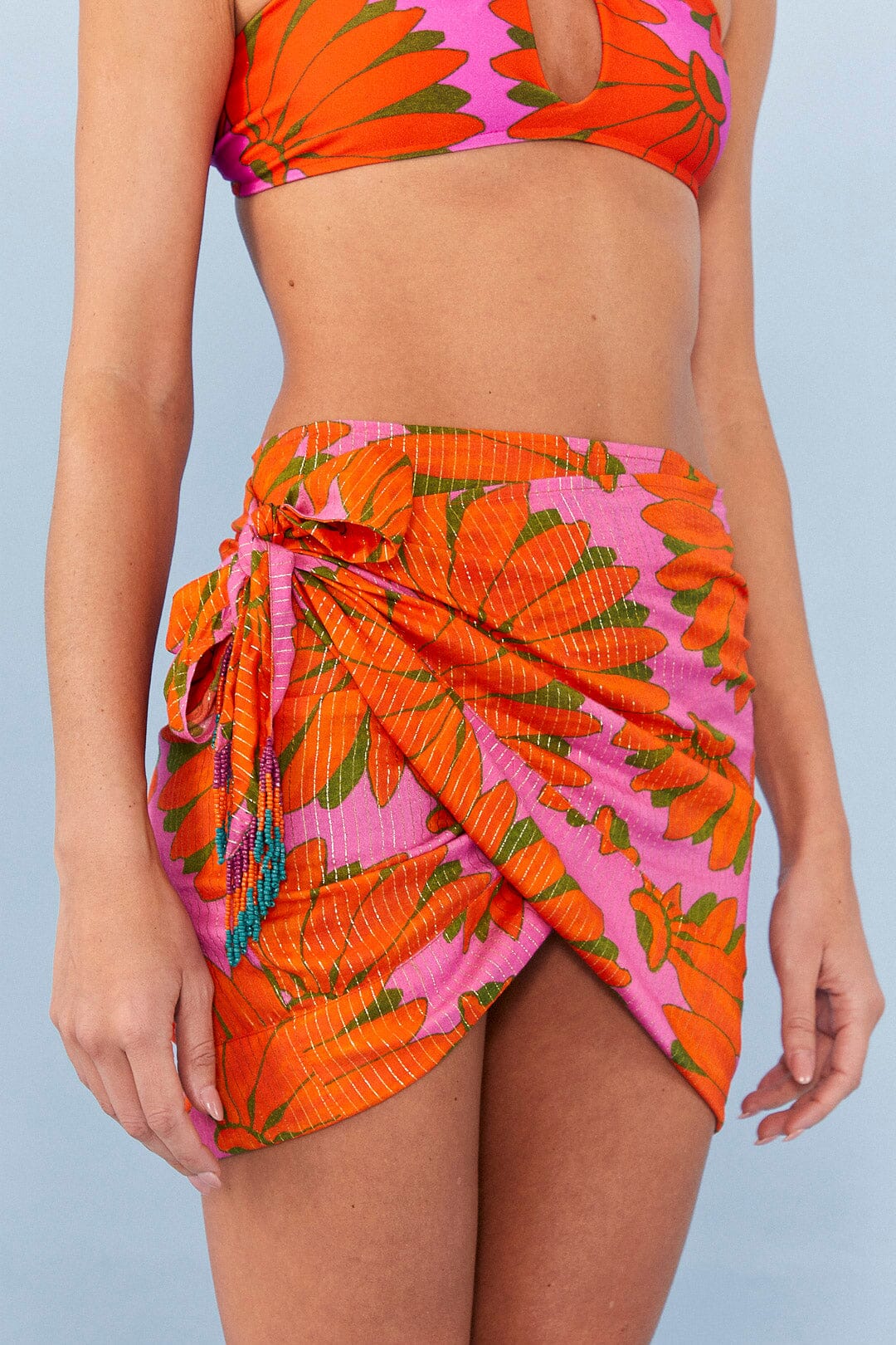 Farm Rio Pink Copacabana Cover Up Skirt