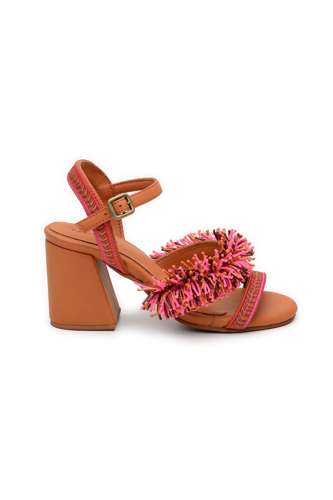 Farm Rio PINK SHINY HEELED SANDAL