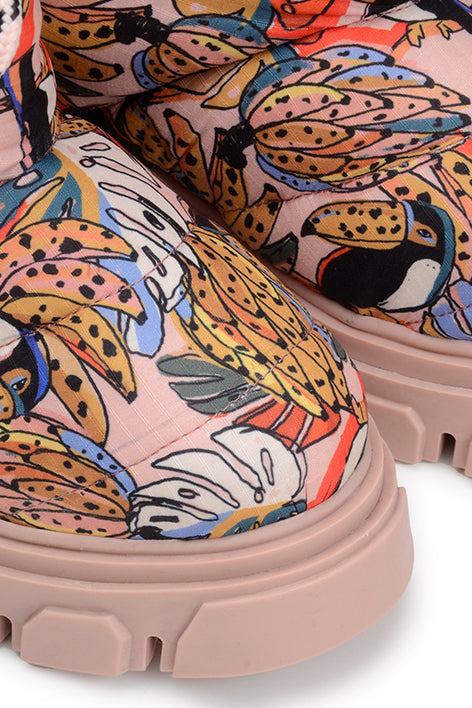 Farm Rio TOUCANS BUNCH PUFFY SHORT BOOT