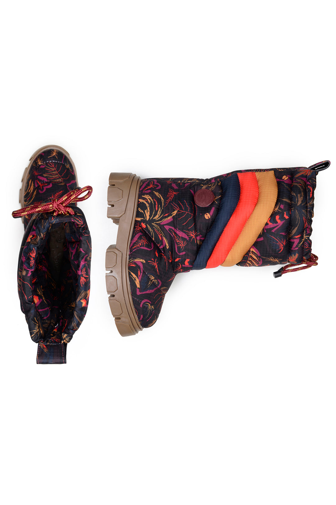 Farm Rio BROWN SUNSET FOREST PUFFY TALL BOOT