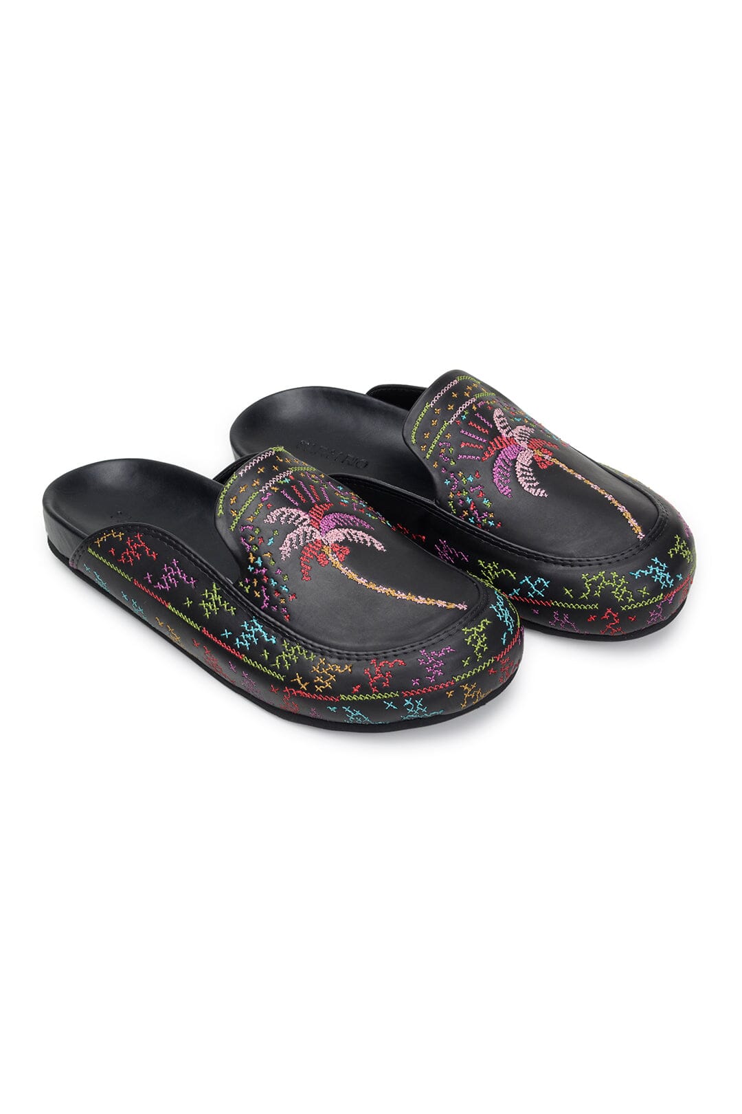 Farm Rio Black Coconut Tree Flat Clog