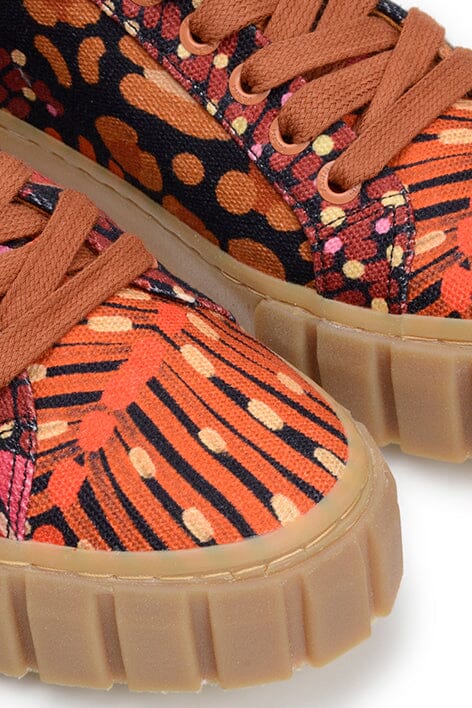 Farm Rio Black Leopard Hearts Flatform Sneaker