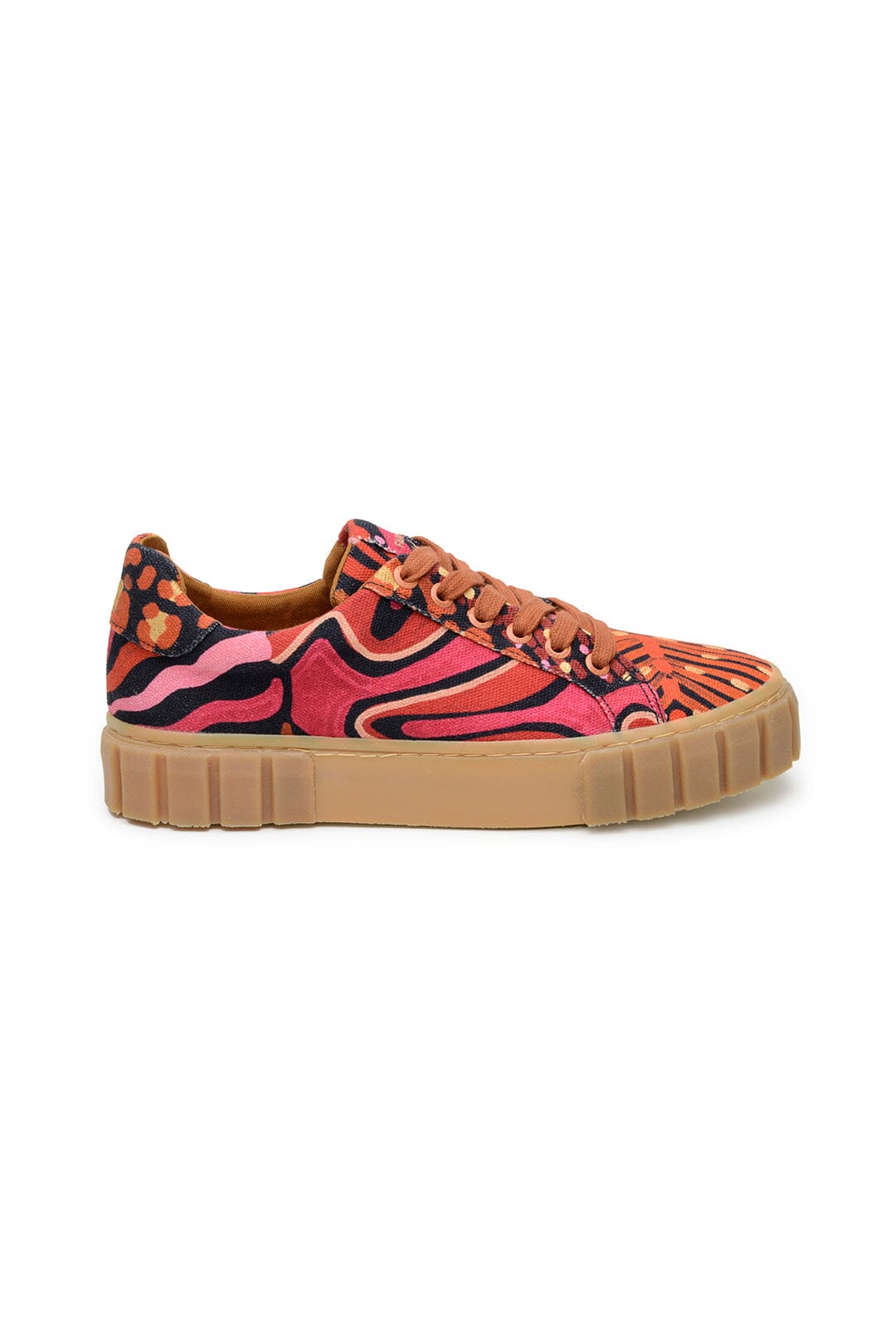 Farm Rio Black Leopard Hearts Flatform Sneaker