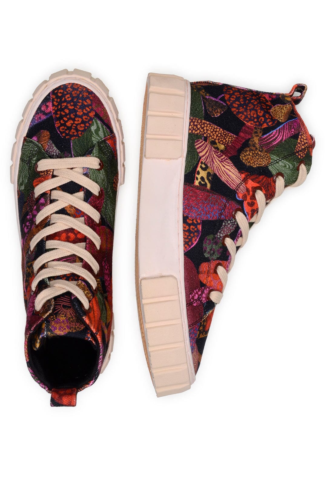 Farm Rio Black Leopard Mushroom Flatform Sneaker