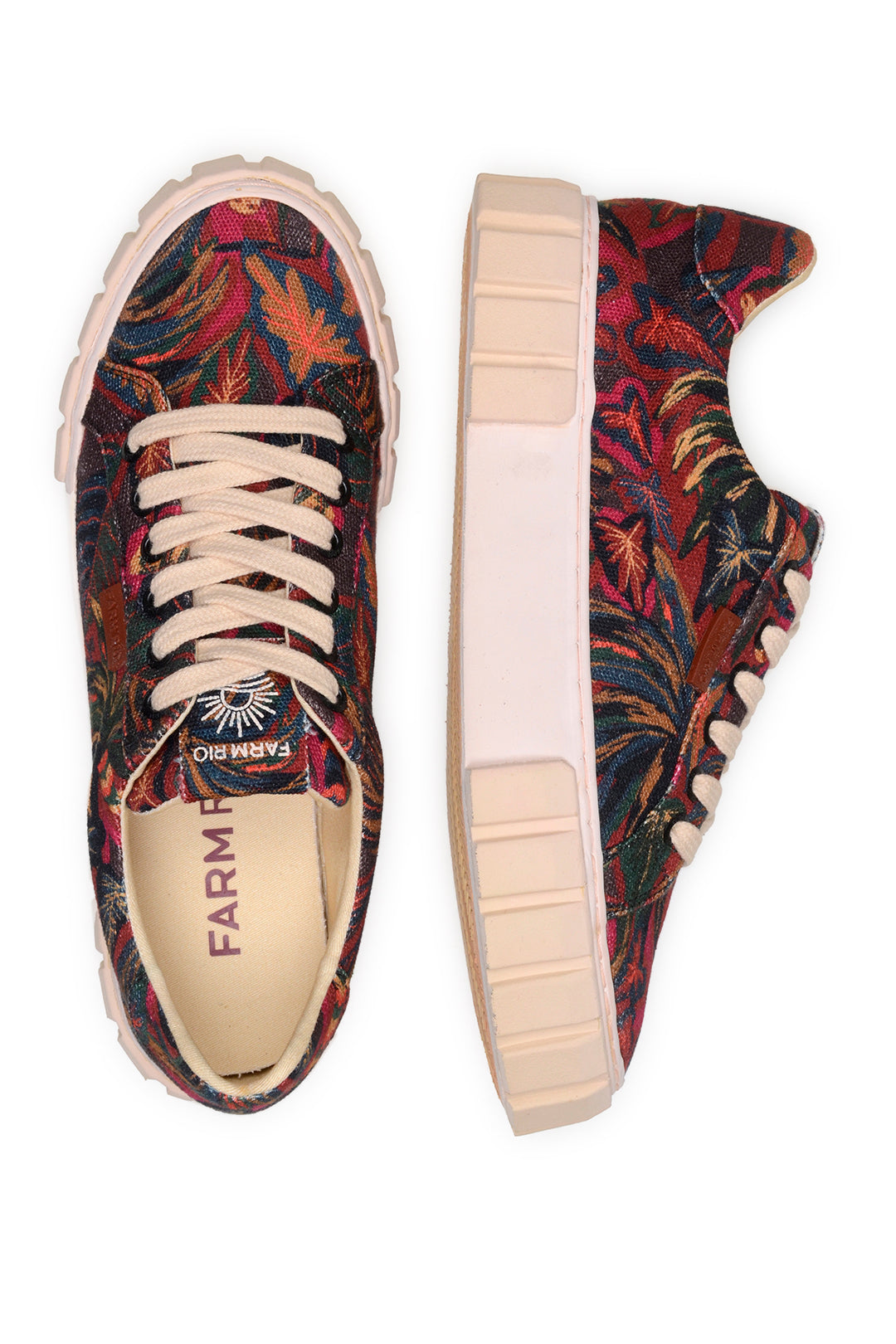 Farm Rio BROWN SUNSET FOREST FLATFORM SNEAKER