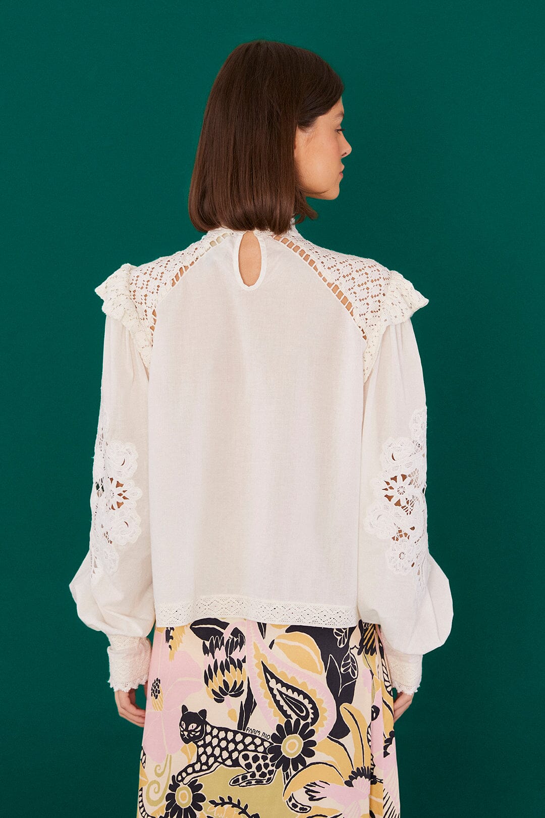 Farm Rio Off-White Romantic Blouse