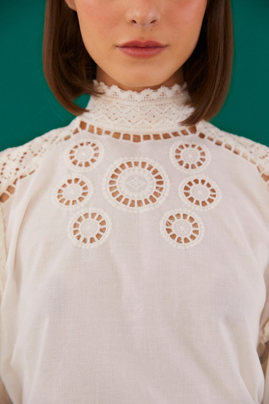 Farm Rio Off-White Romantic Blouse