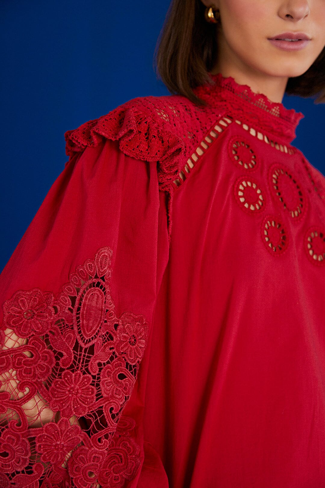 Farm Rio Red Romantic Blouse