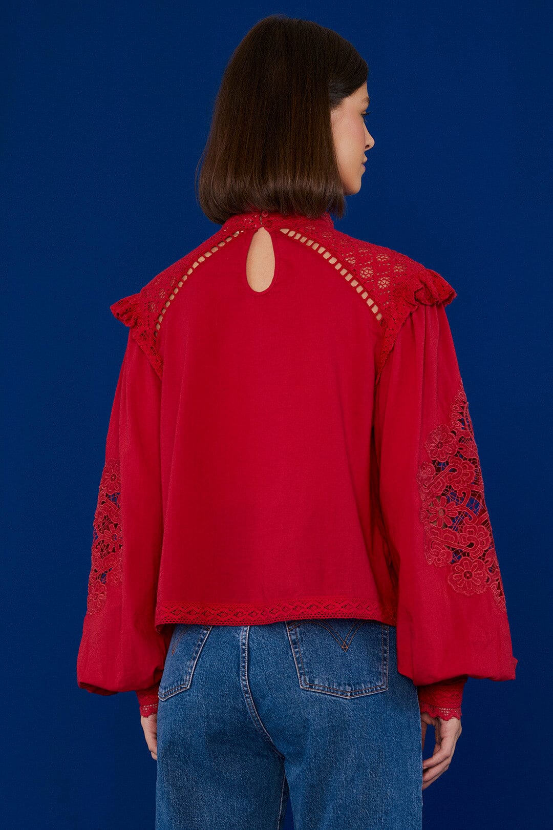 Farm Rio Red Romantic Blouse