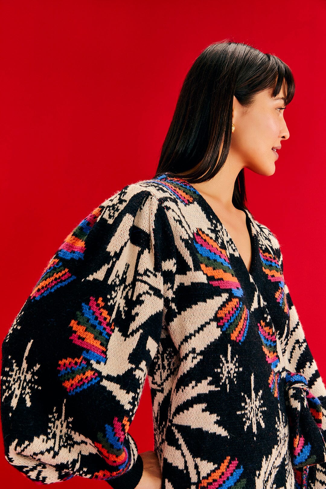 Farm Rio Toucans Wave Sweater Dress