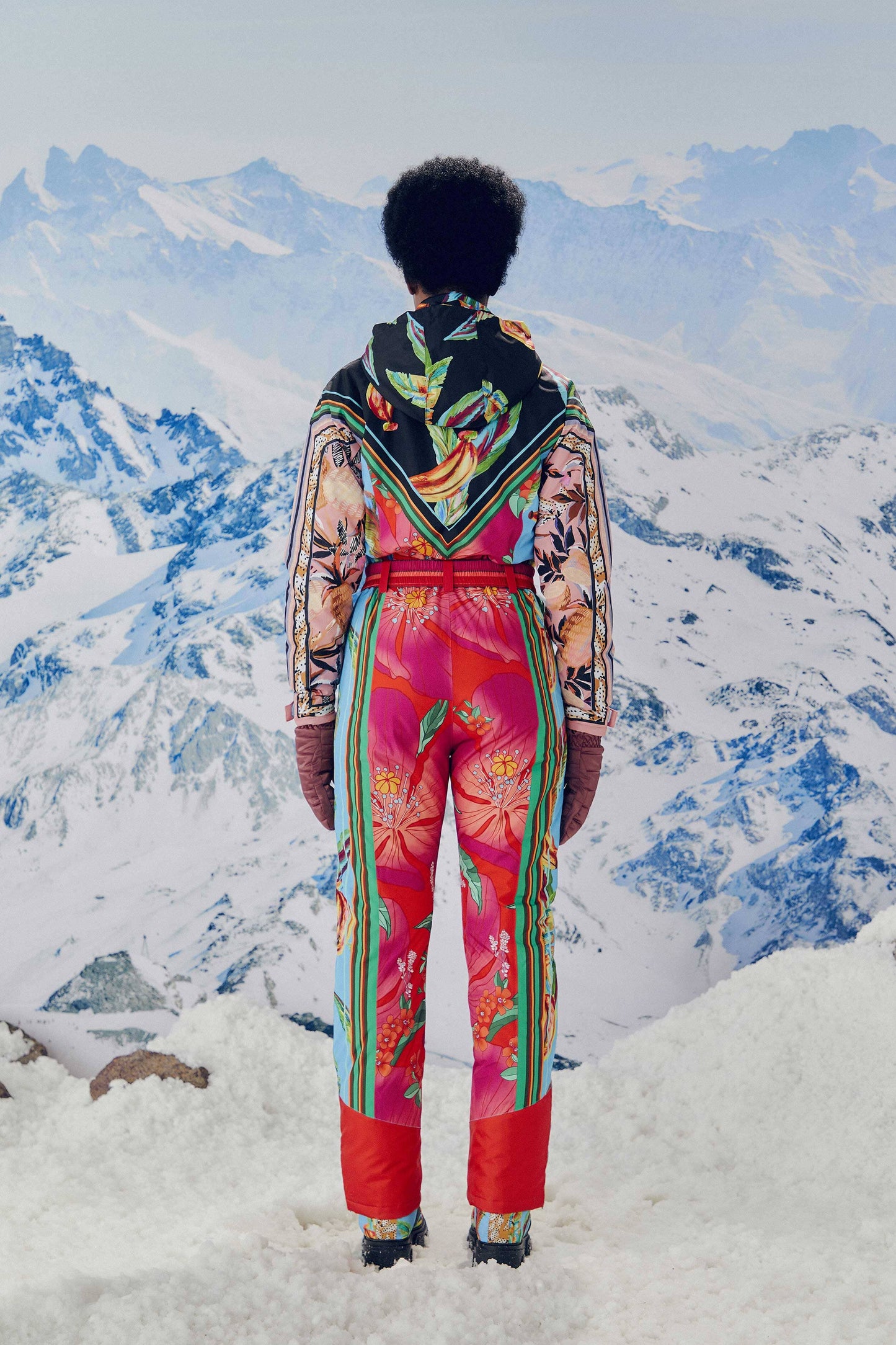 Farm Rio Mixed Scarves Ski Jumpsuit