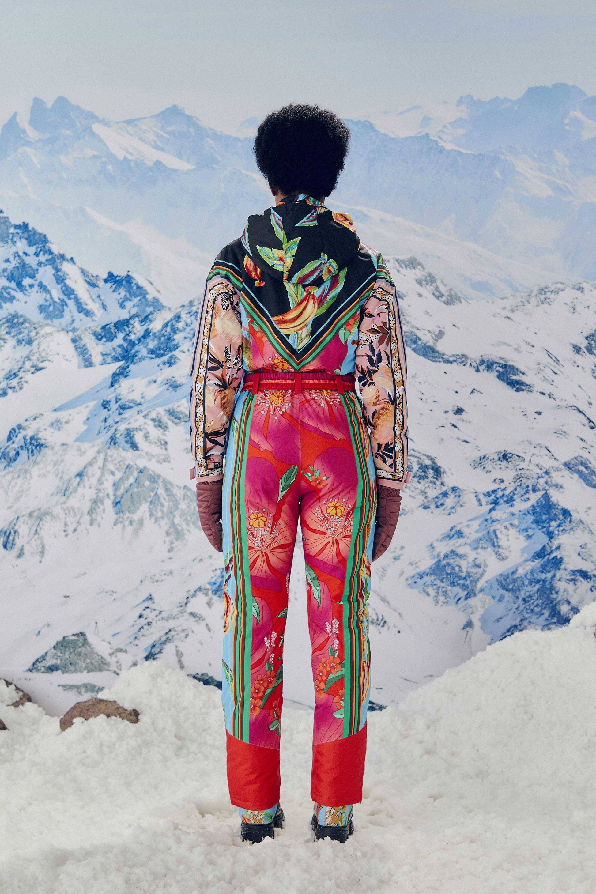 Farm Rio Mixed Scarves Ski Jumpsuit