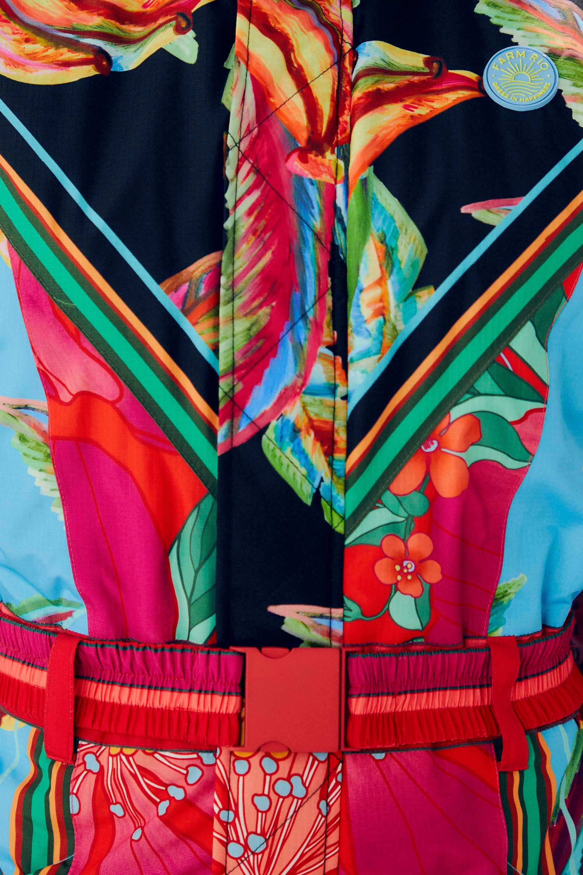 Farm Rio Mixed Scarves Ski Jumpsuit