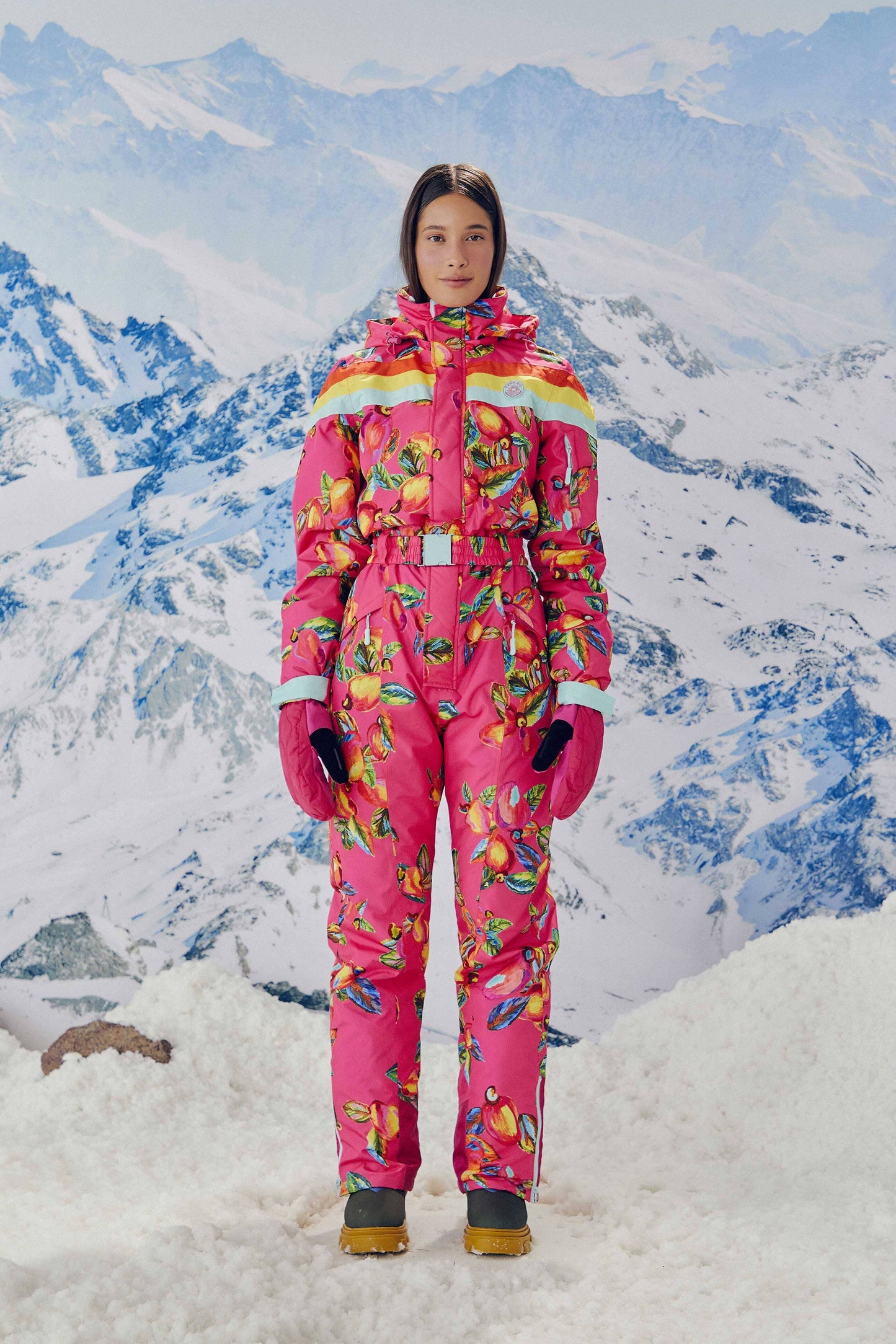 Farm Rio Pink Cashew Ski Jumpsuit
