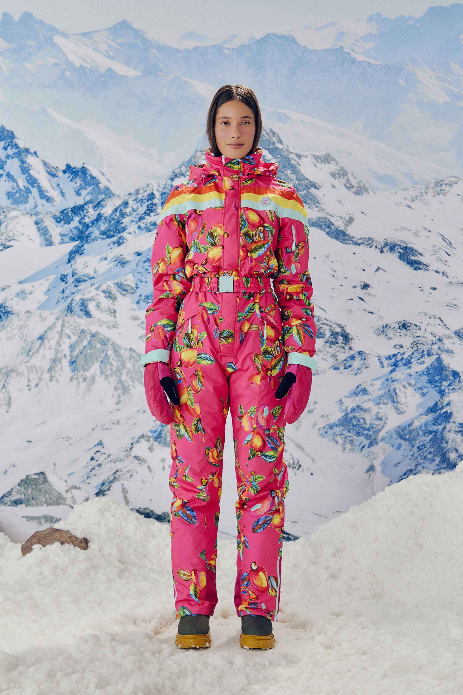 Farm Rio Pink Cashew Ski Jumpsuit