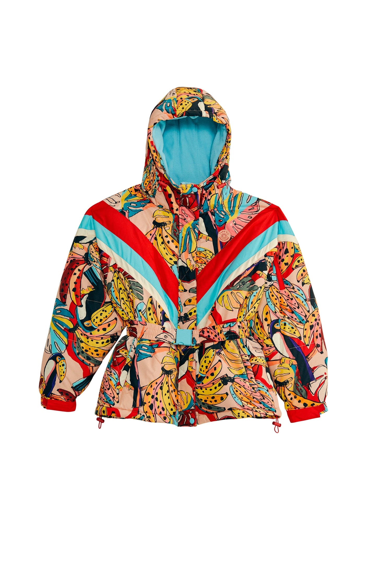 Farm Rio Banana Bunch Ski Puffer Jacket