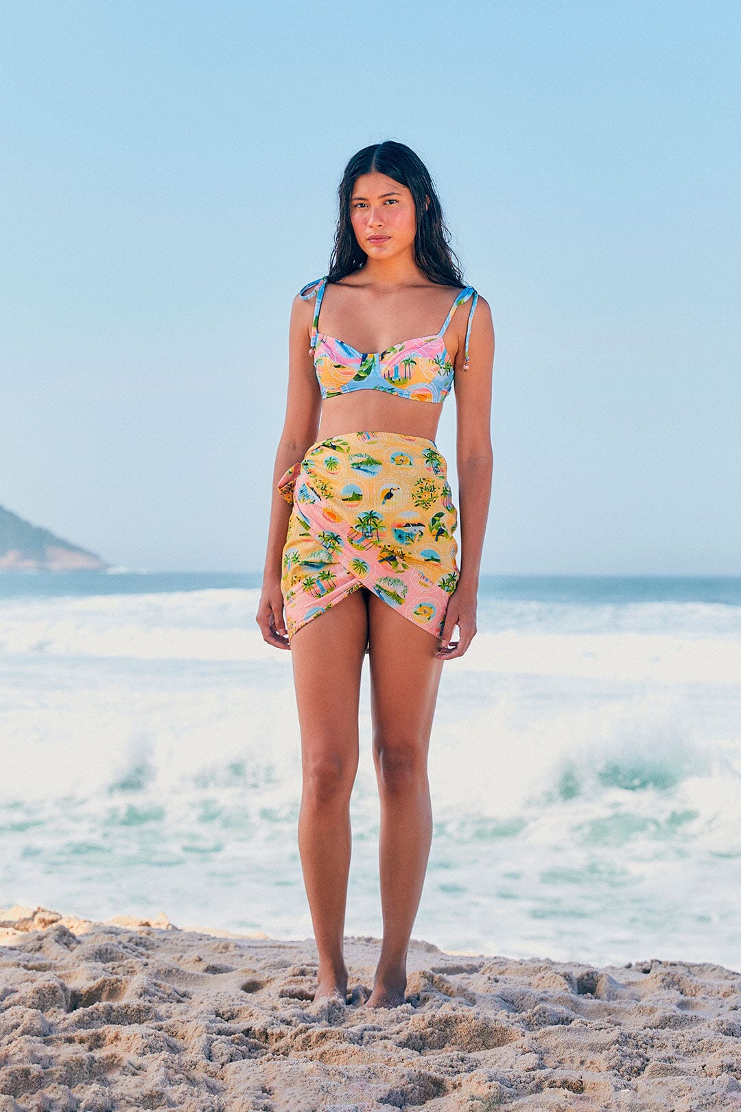 Farm Rio Rio Stamps Reversible Cover Up
