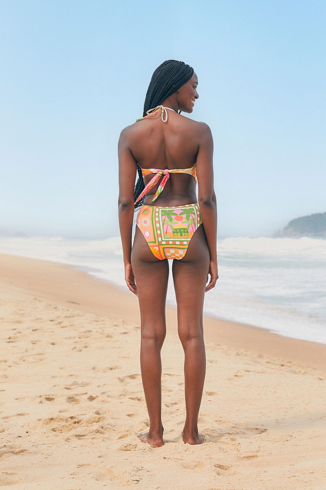 Farm Rio Beach Mixed Scarves One Piece Swimsuit