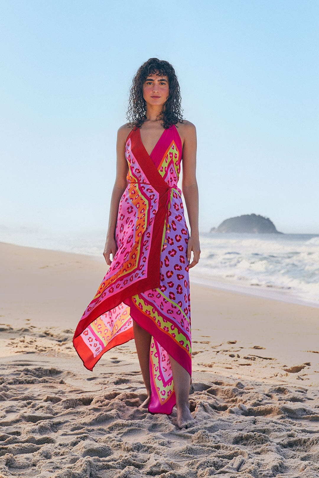 Farm Rio Maxi Leopard Patch Cover Up