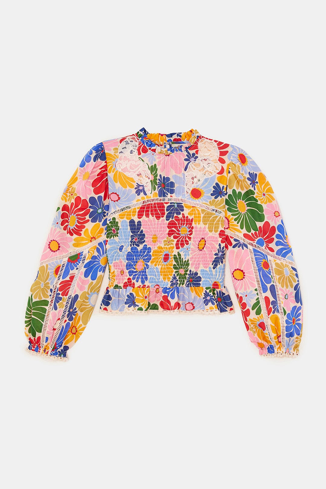Farm Rio Sand Sunny Daisies Blouse