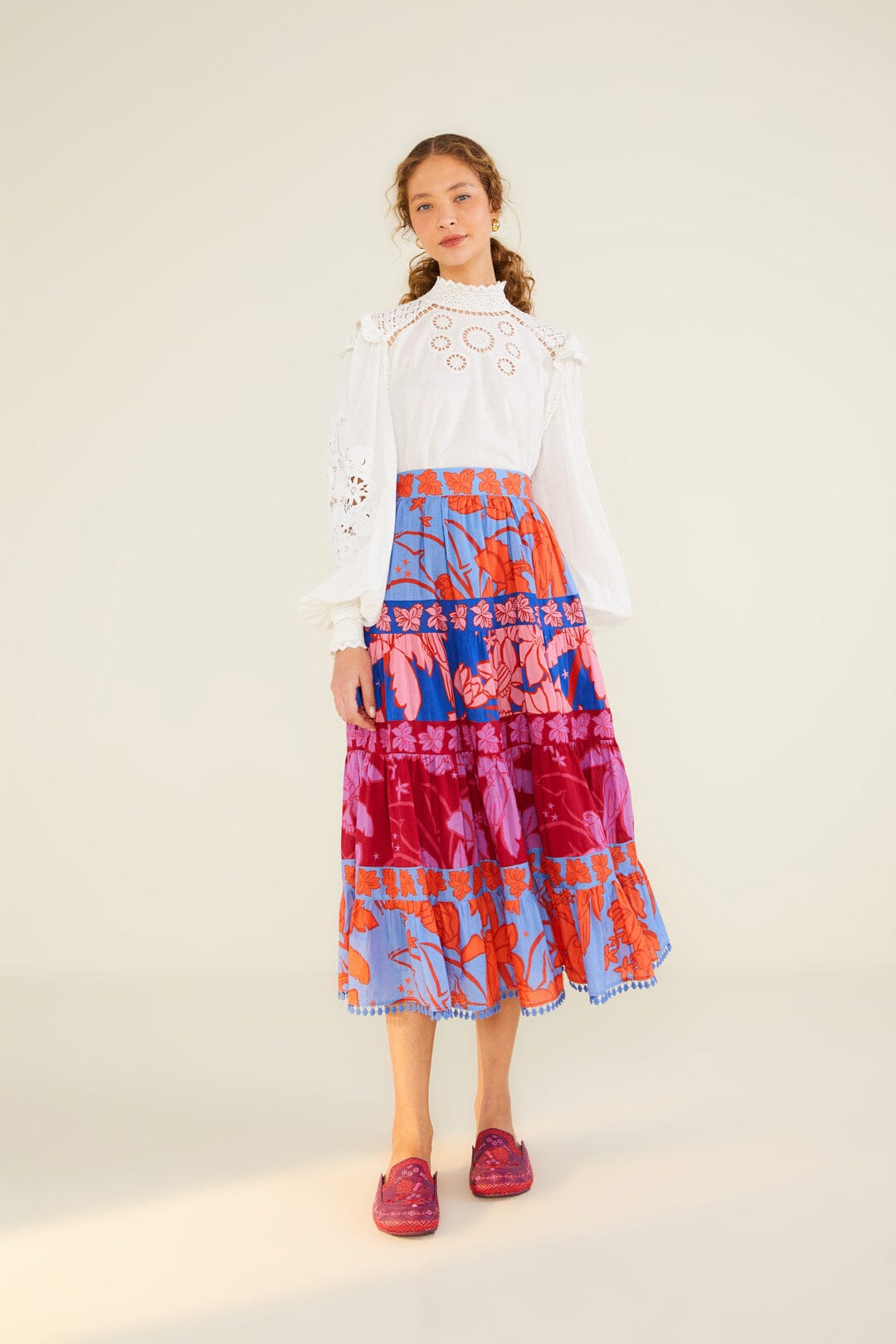 Farm Rio Mixed Living Nature Skirt