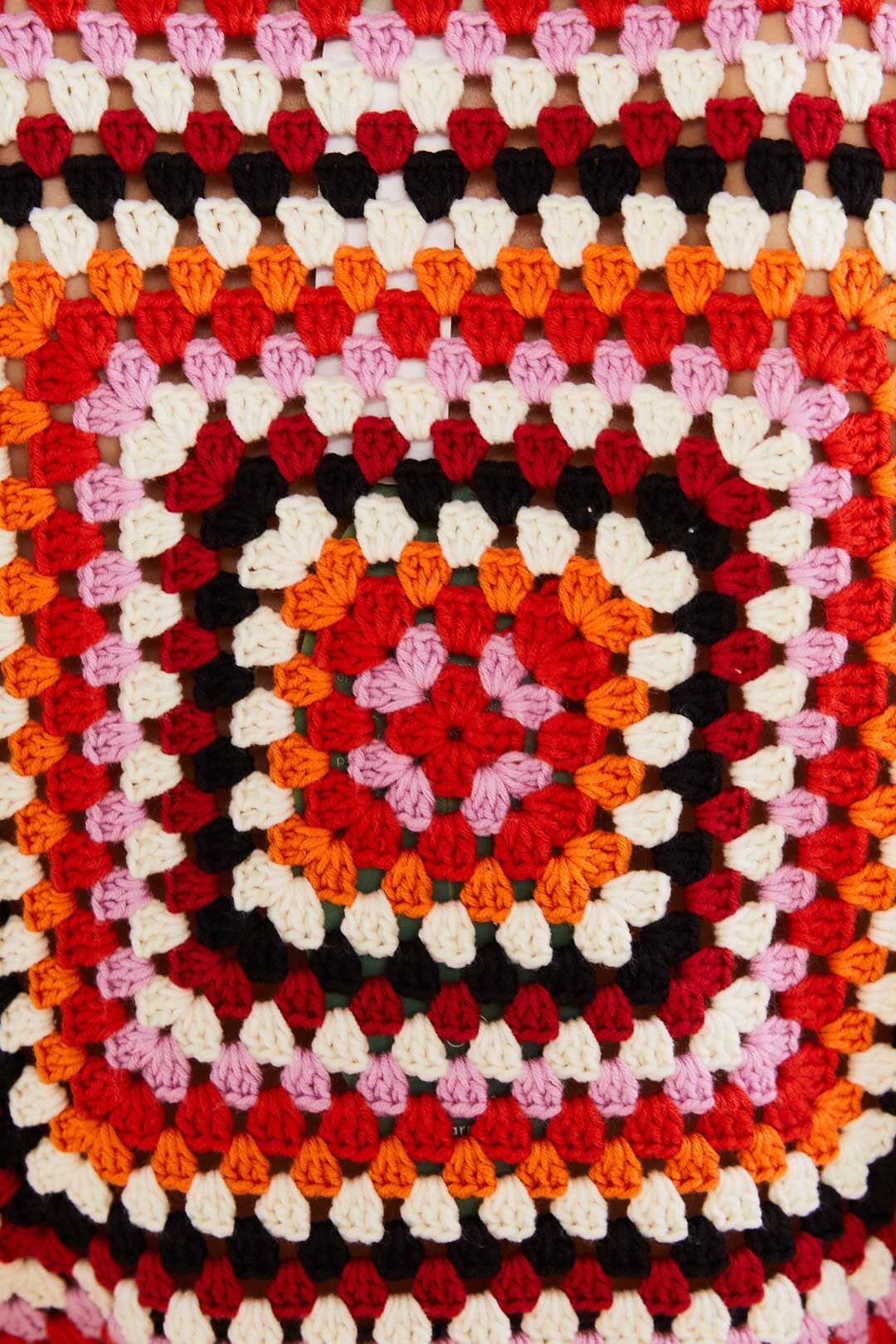 Farm Rio Multicolor Crochet Sweater