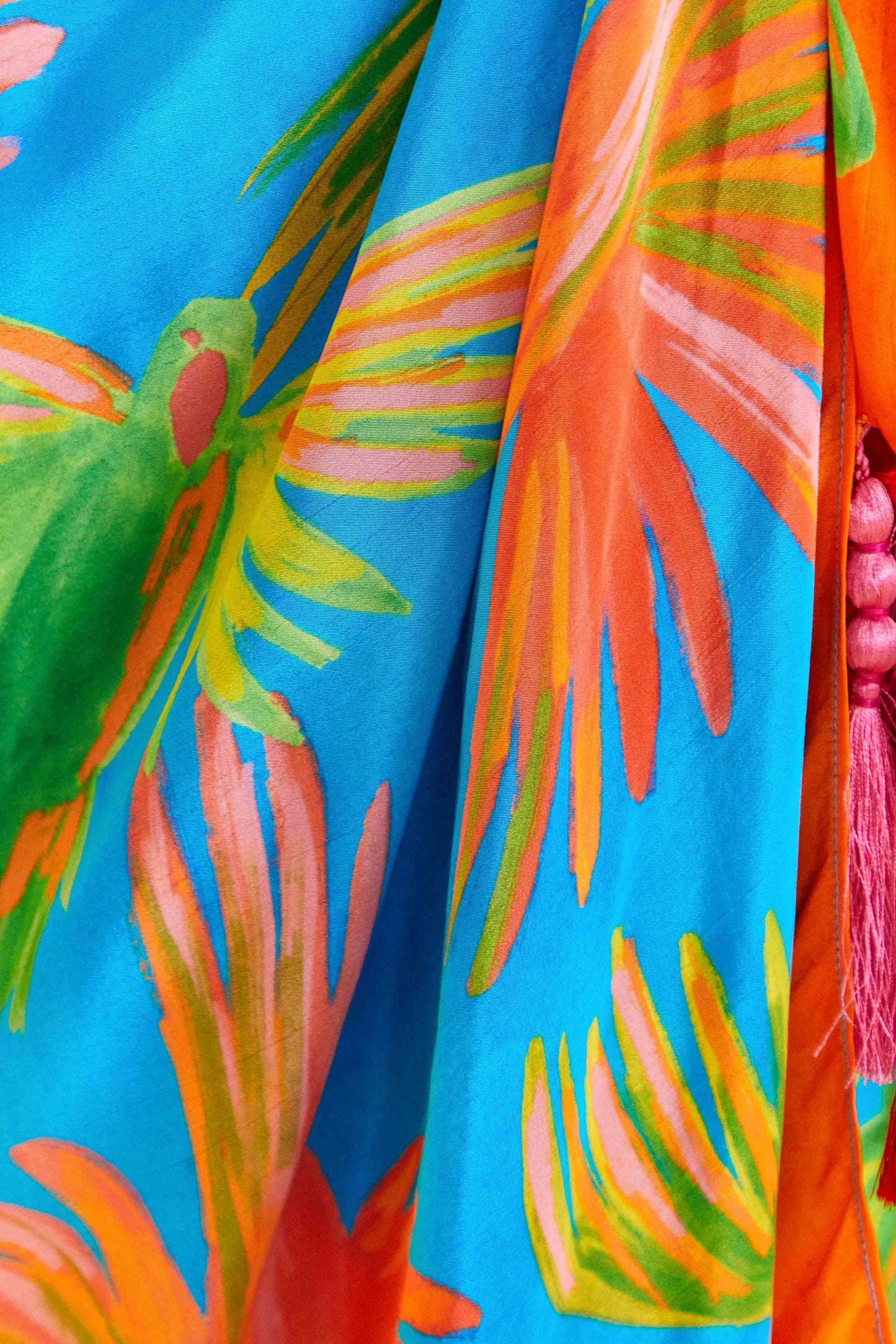 Farm Rio Painted Birds Scarf Midi Skirt