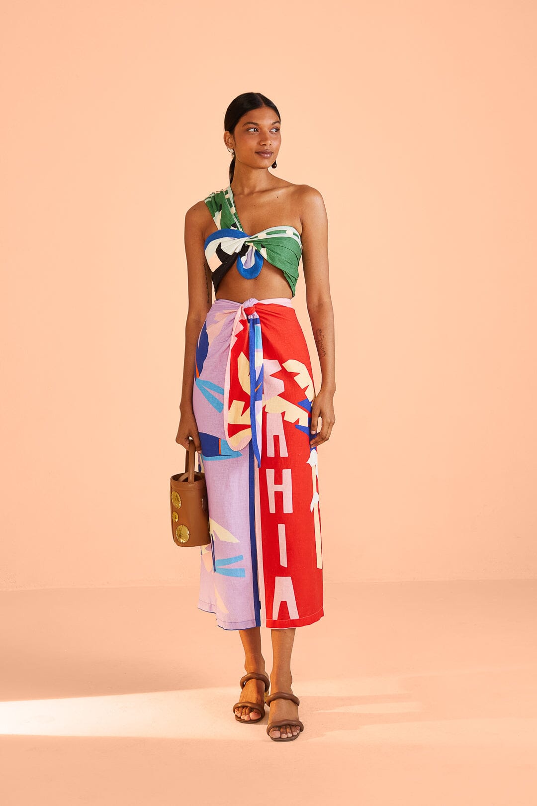 Farm Rio Brasil Bahia Scarves Crop Top