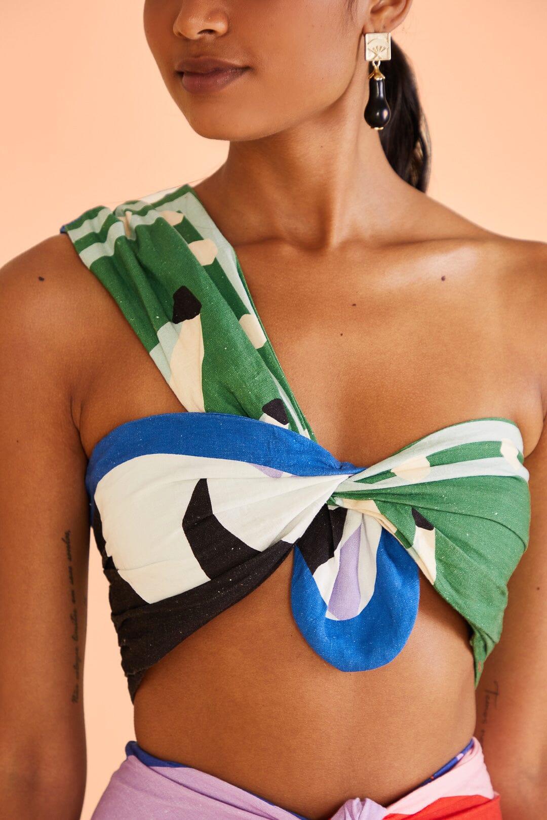 Farm Rio Brasil Bahia Scarves Crop Top