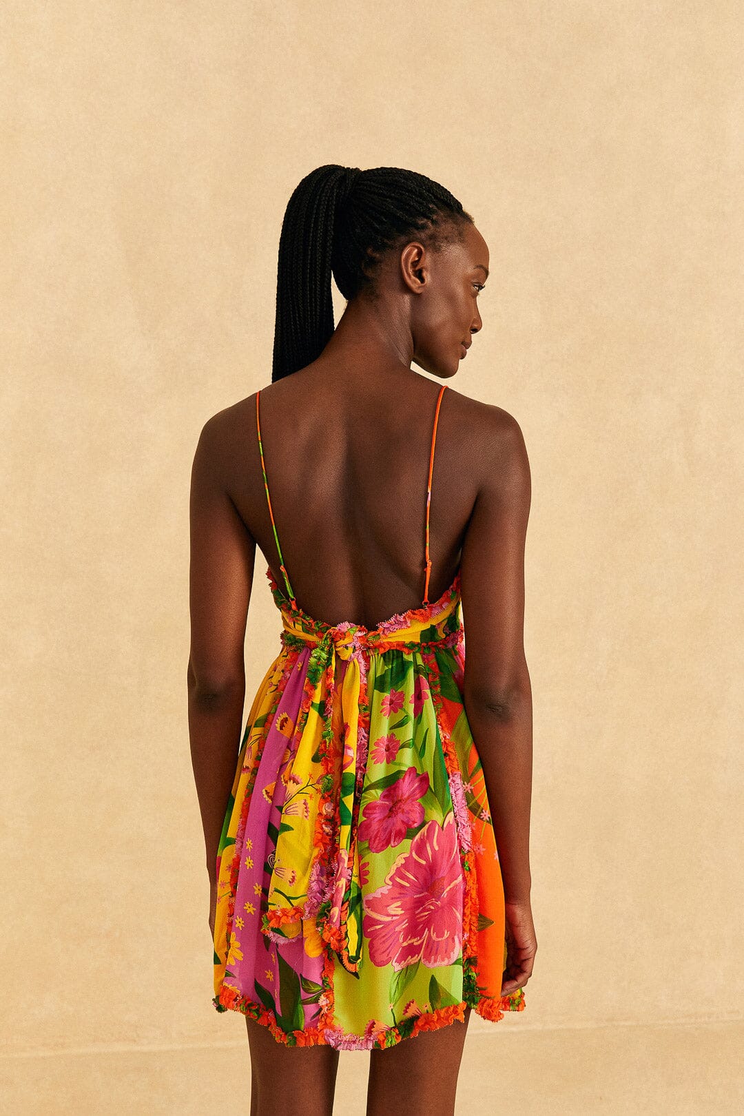 Farm Rio Mixed Romantic Garden Mini Dress