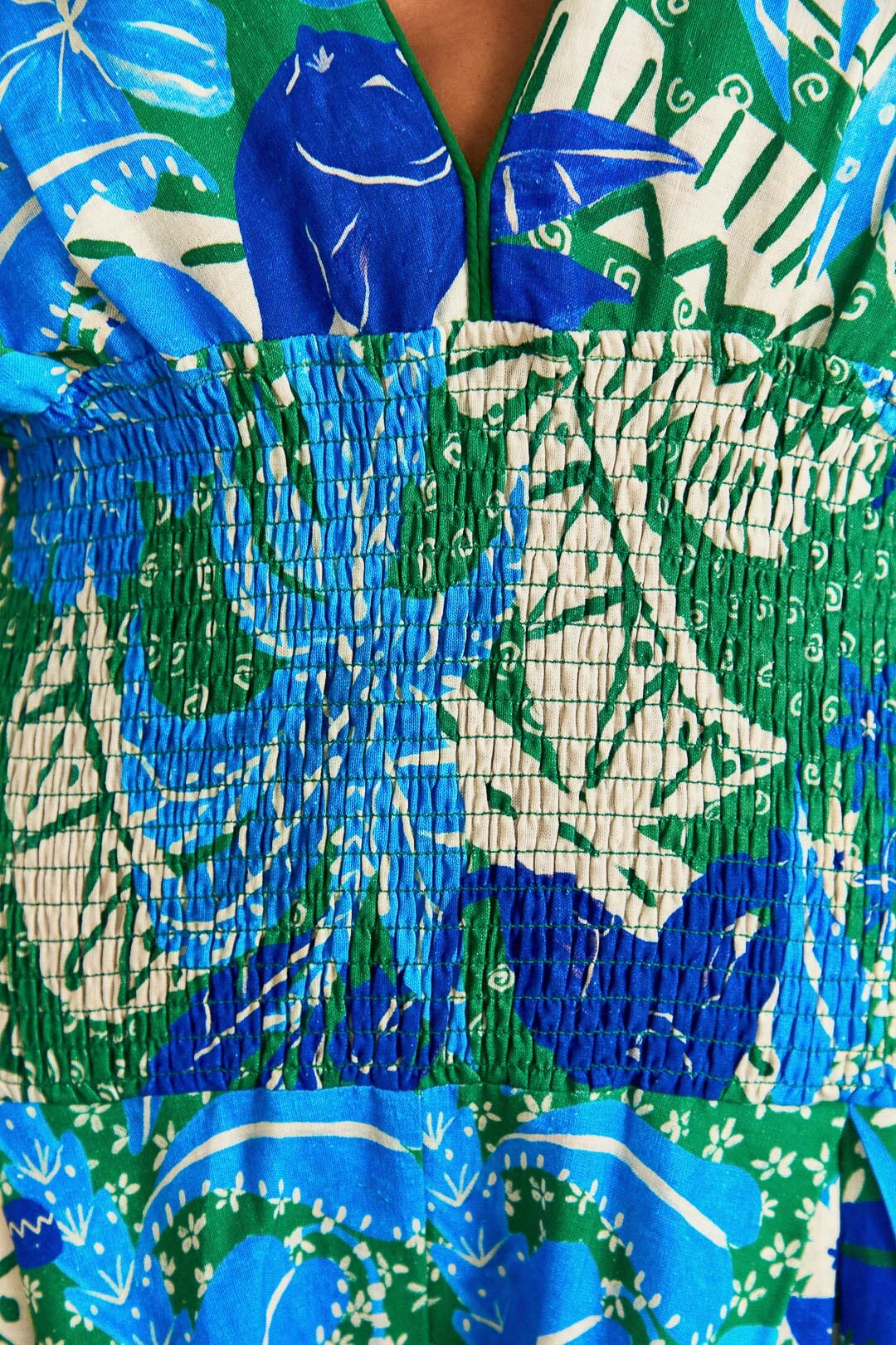Farm Rio Green Jungle Panther Jumpsuit