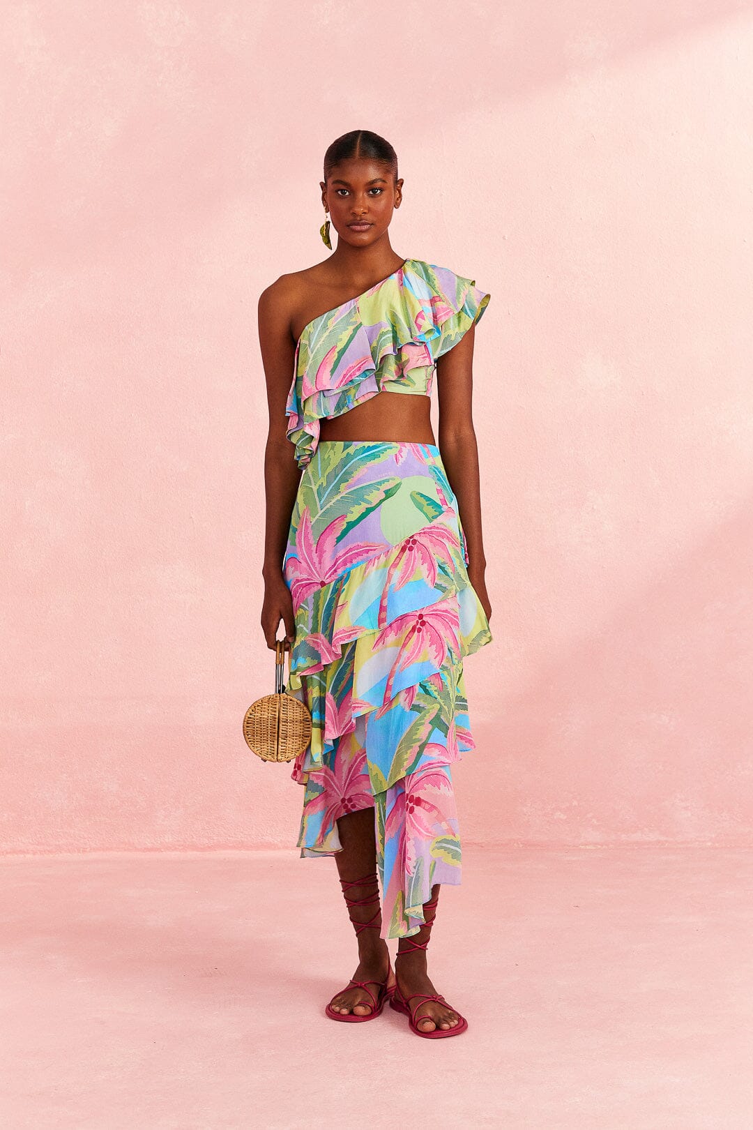 Farm Rio Beach Vibe Layered Skirt