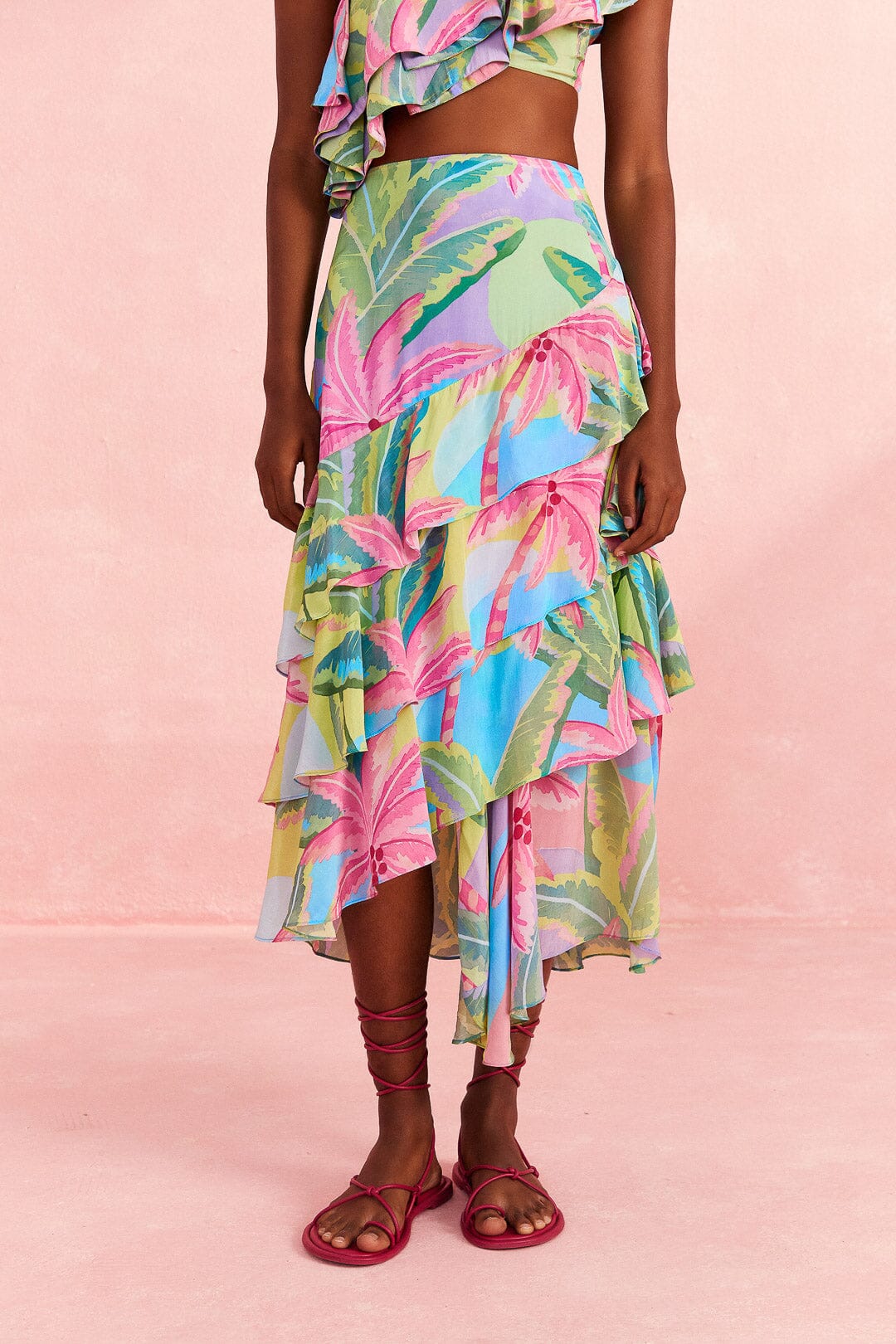 Farm Rio Beach Vibe Layered Skirt