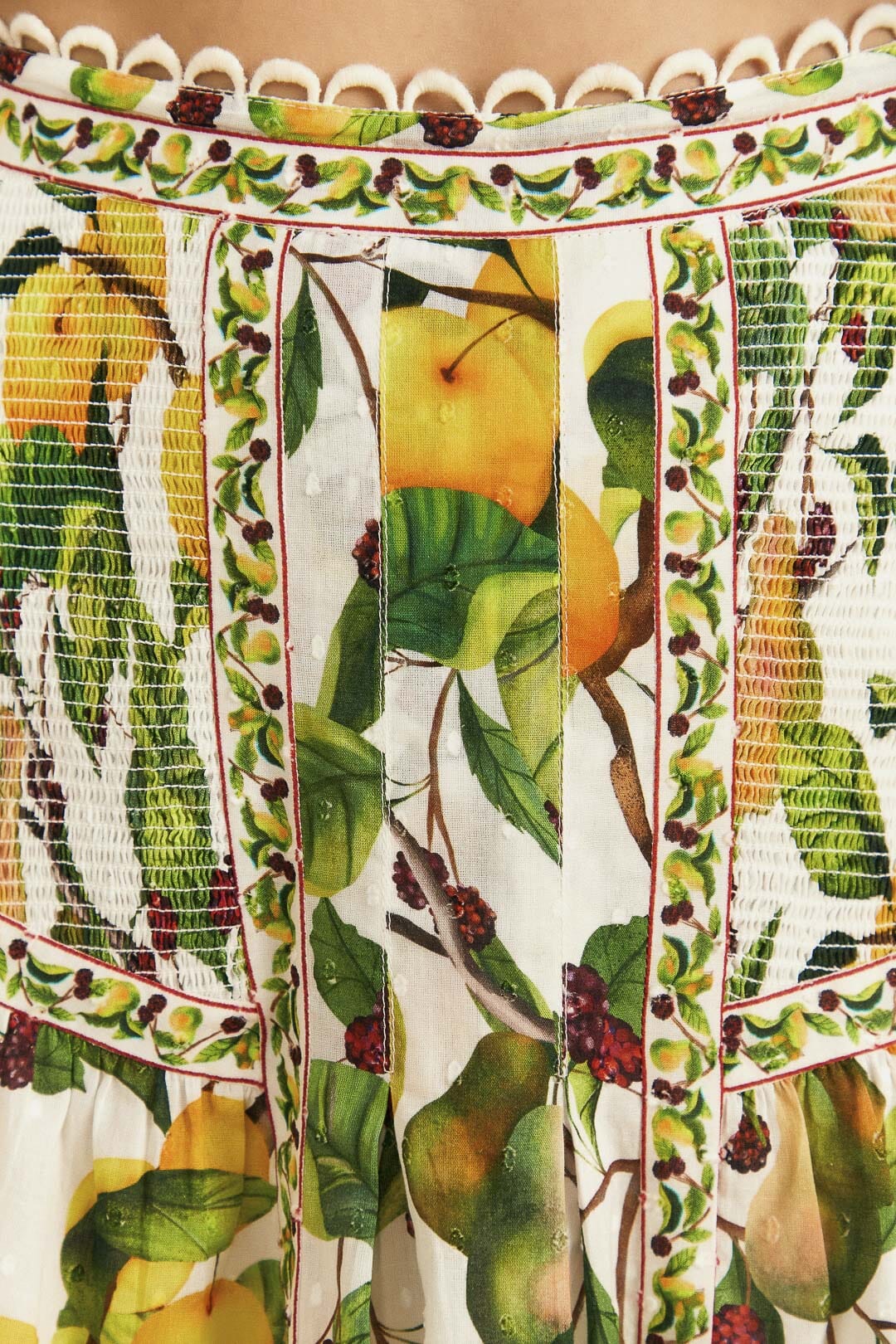 Farm Rio Off-White Fruit Orchard Mini Skirt